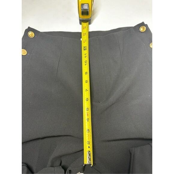 La Redoute Wonen’s Wide Legs Dress Pants Gold Button Trim Sz 12 Black See Notes - Picture 14 of 16